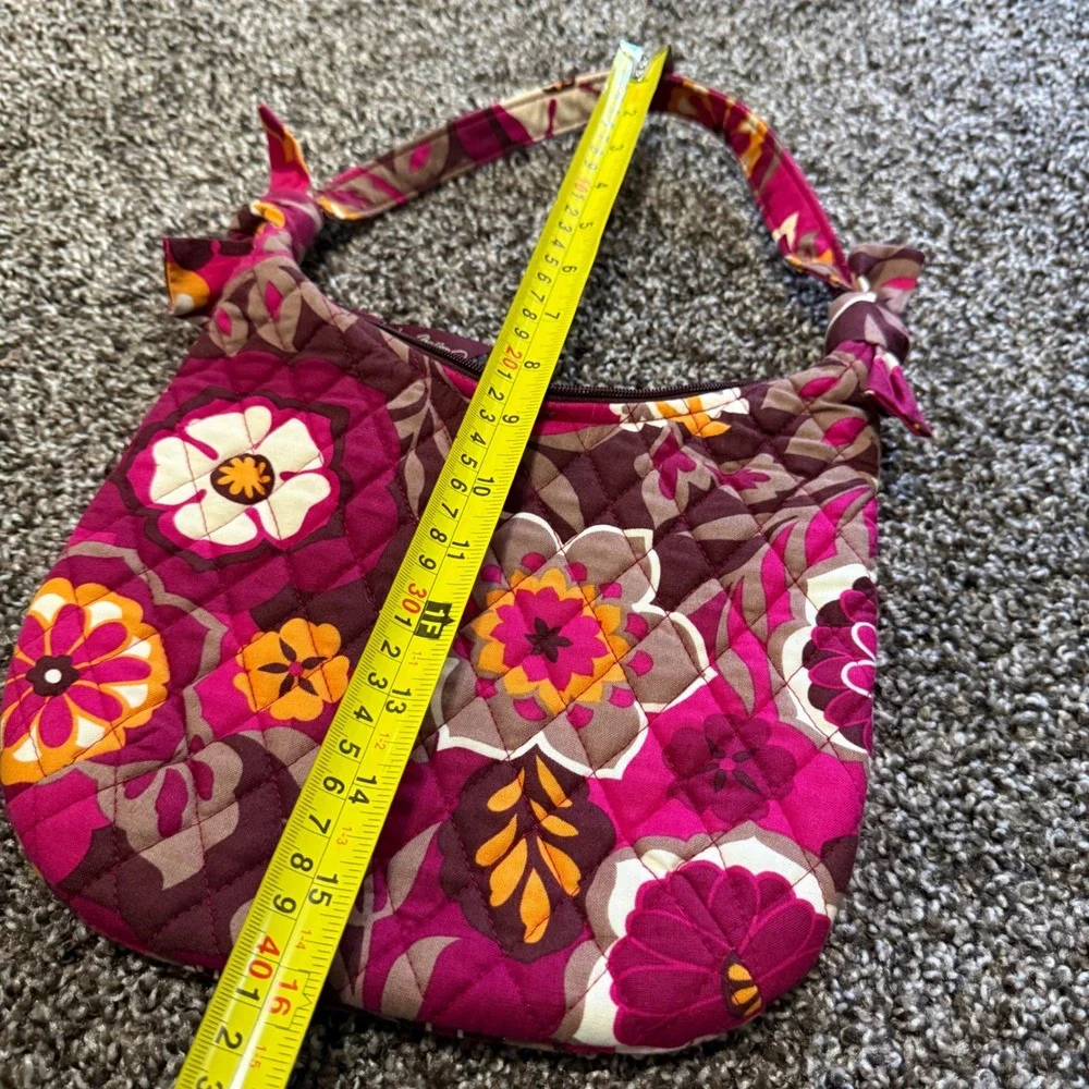 Vera Bradley Floral bow Quilted Shoulder‎ Bag Handbag Pink Brown Olivia Carnaby